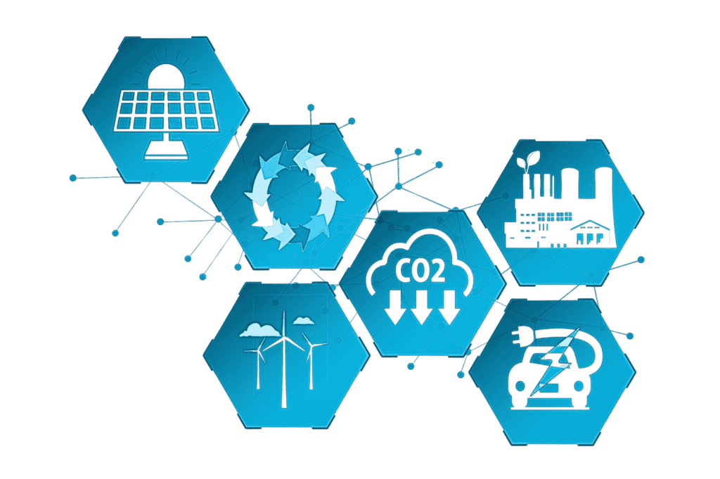 Consultants developing strategic decarbonisation plans to support energy transition and reduce emissions through tailored, actionable sustainability solutions.